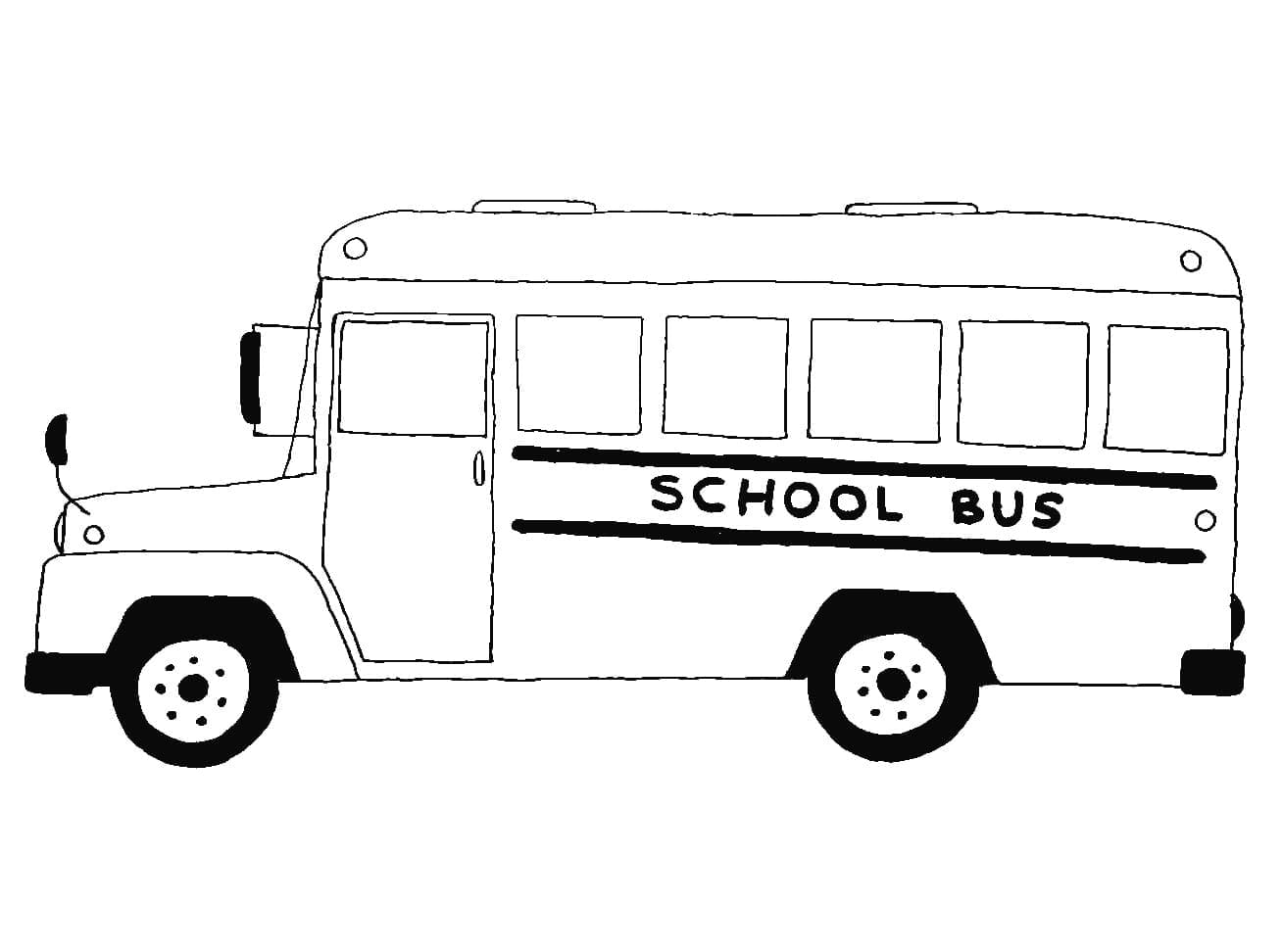 Desenho deÔnibus Escolar Grátis para colorir