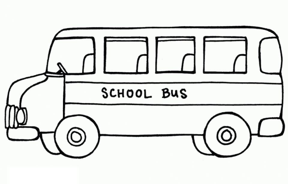 Desenho deÔnibus Escolar Para Crianças para colorir