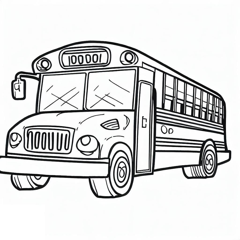 Desenho deÔnibus Escolar Perfeito para colorir