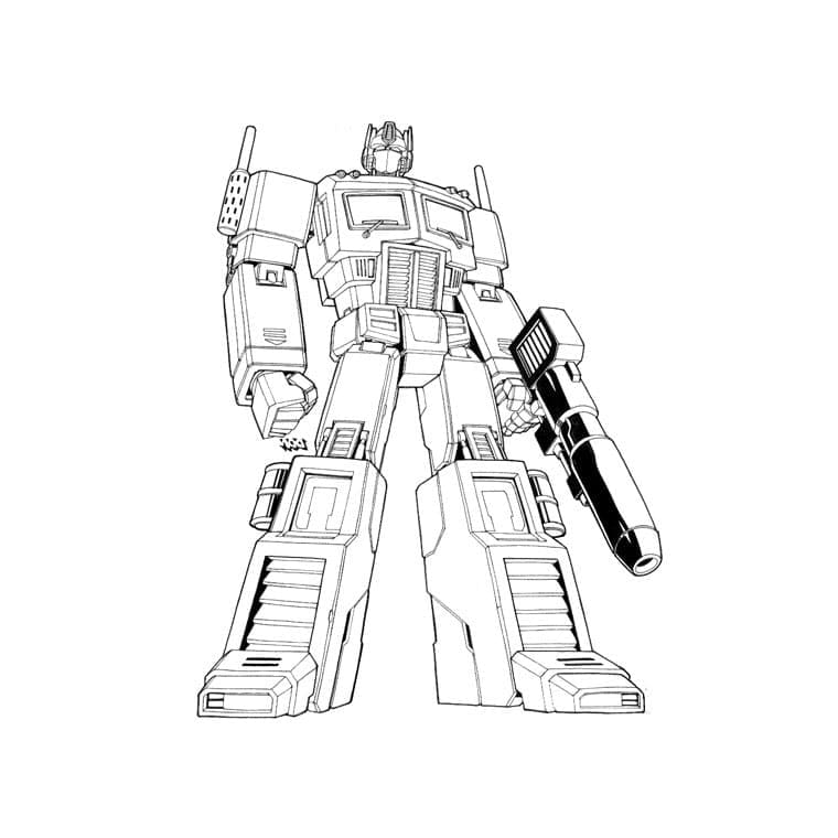 Desenho deOptimus de Transformers para colorir