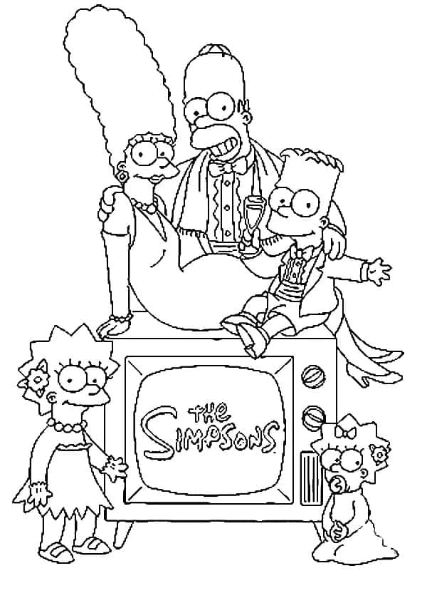 Desenho de Os Simpsons Imprimível para colorir