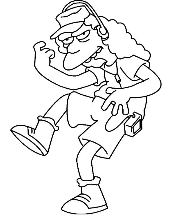 Desenho de Otto Mann de Os Simpsons para colorir