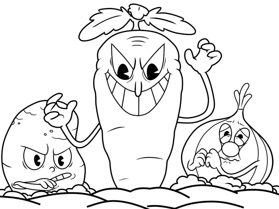 Desenho dePacote De Raiz Da Cuphead para colorir