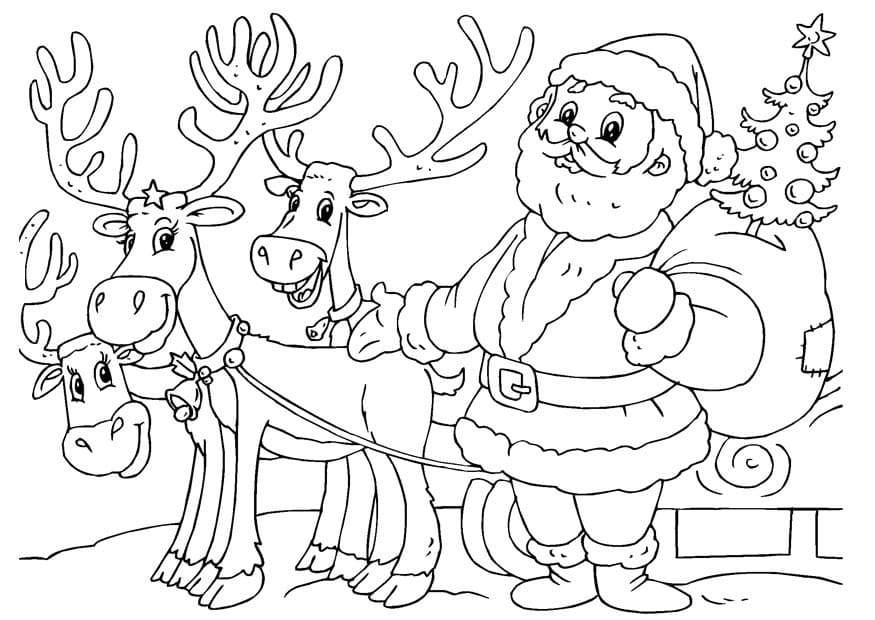 Desenho dePapai Noel 1 para colorir