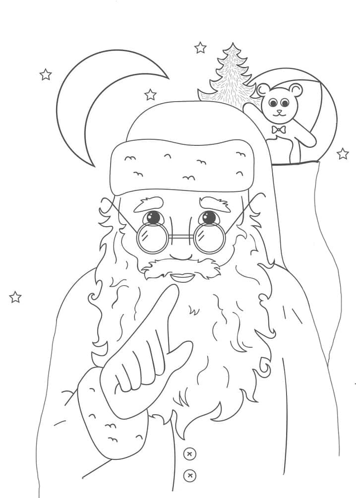 Desenho dePapai Noel 13 para colorir