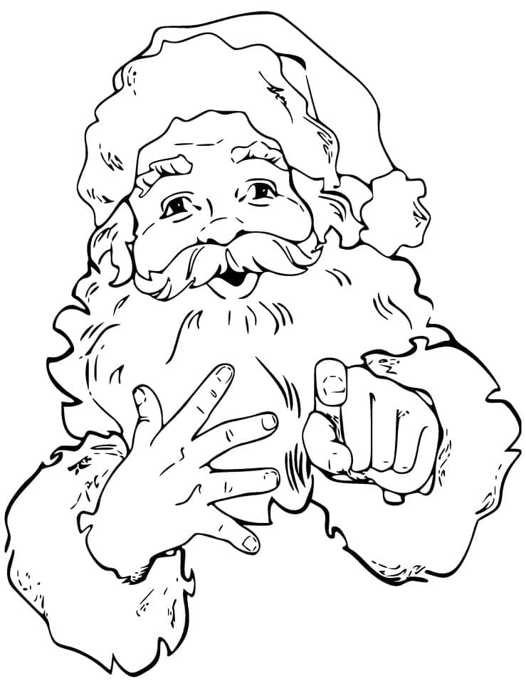 Desenho dePapai Noel 14 para colorir