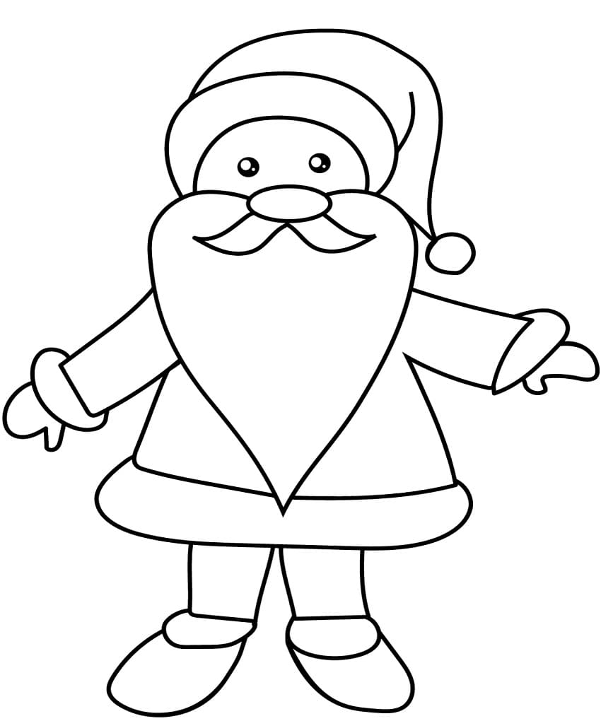 Desenho dePapai Noel 16 para colorir