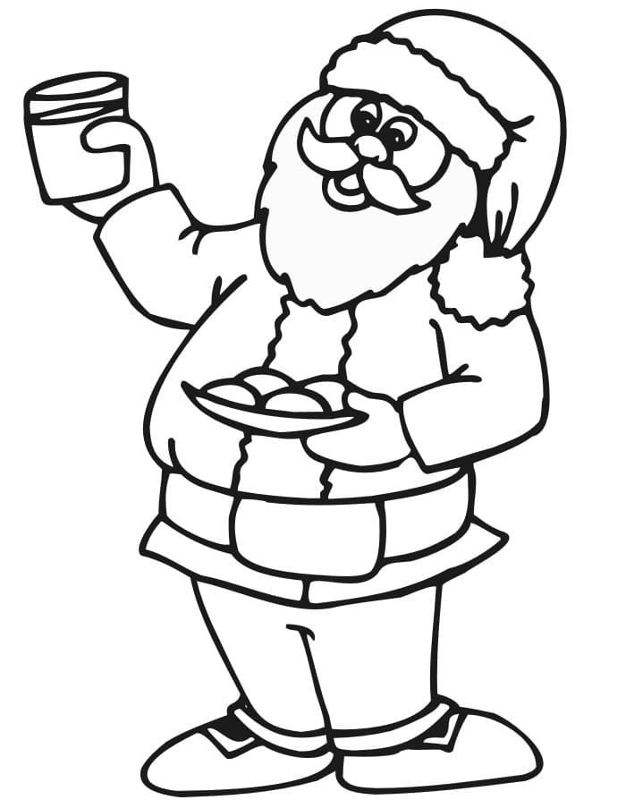 Desenho dePapai Noel 2 para colorir