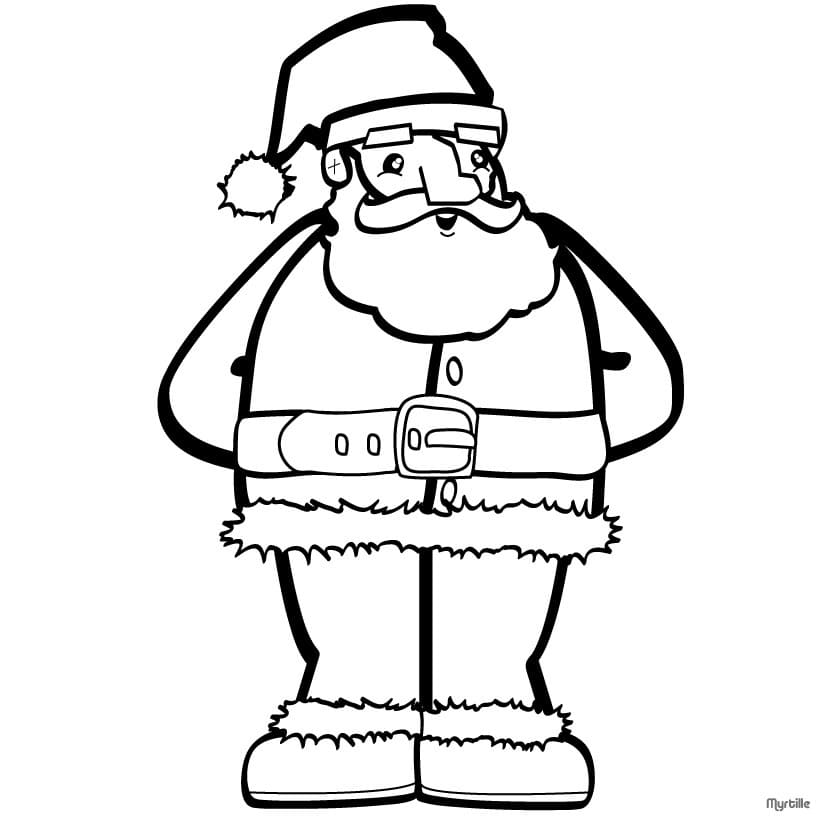 Desenho dePapai Noel 6 para colorir