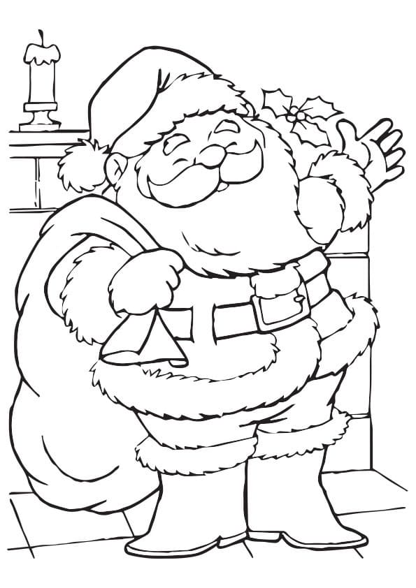 Desenho dePapai Noel 9 para colorir