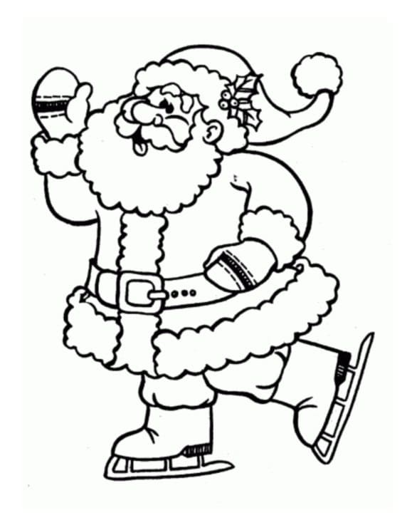 Desenho dePapai Noel Amigável para colorir