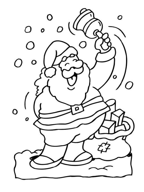 Desenho dePapai Noel Imprimível Para Crianças para colorir