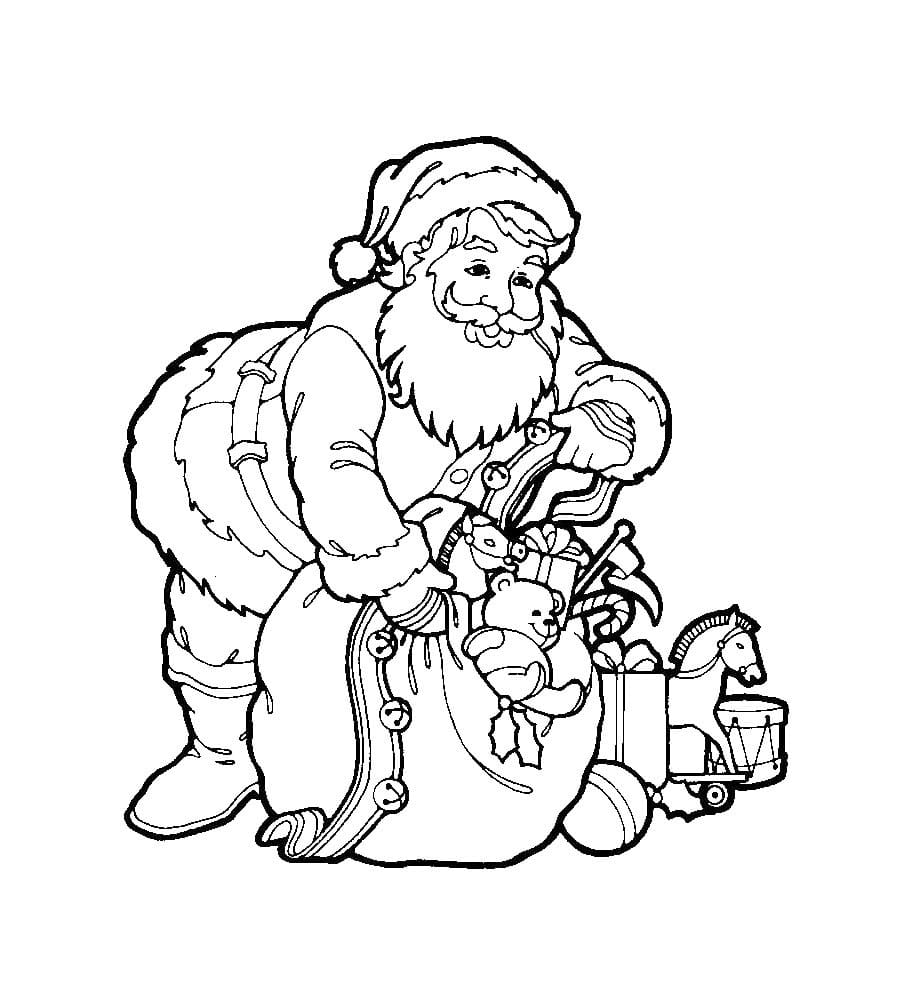 Desenho dePapai Noel Imprimível para colorir