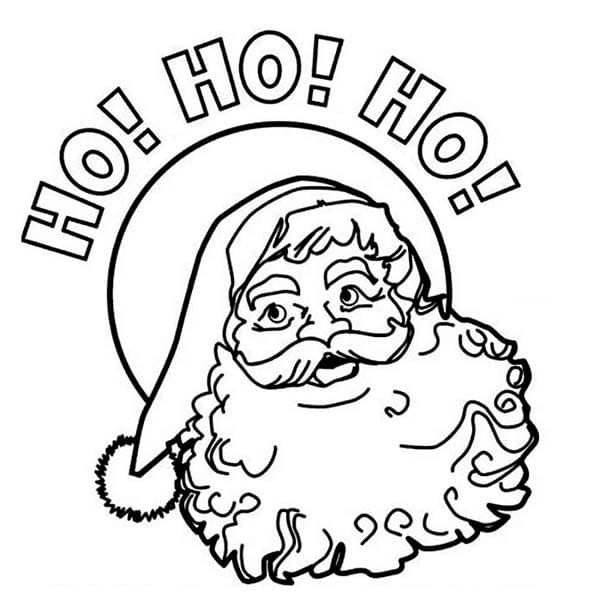 Desenho dePapai Noel Rindo para colorir