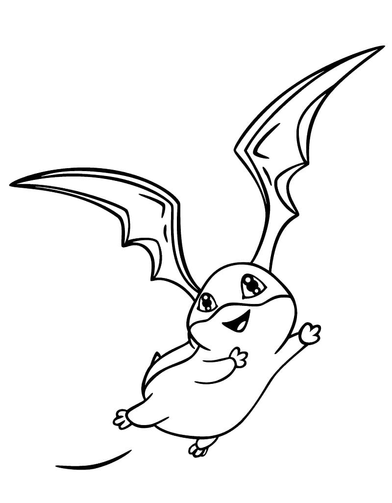 Desenho dePatamon Digimon para colorir