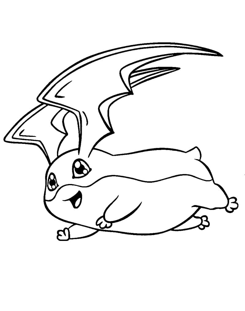 Desenho dePatamon Grátis Para Crianças para colorir