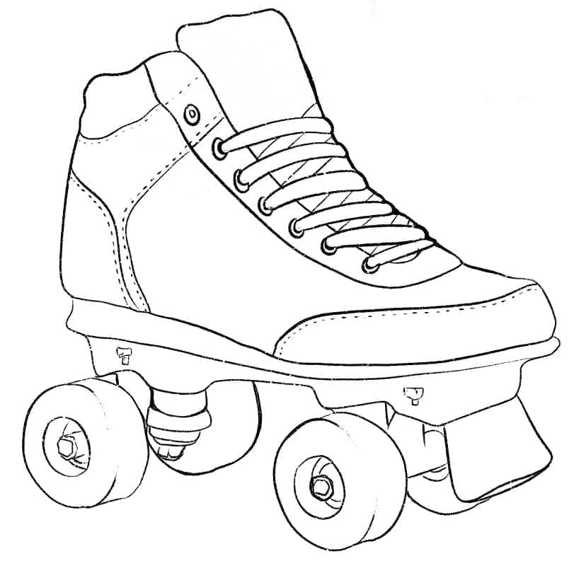 Desenho dePatins Grátis para colorir