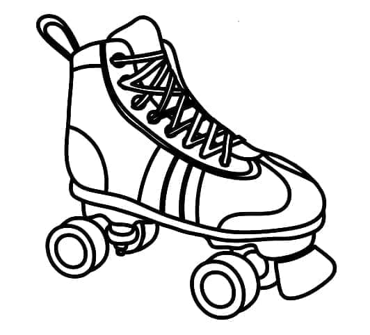 Desenho dePatins Para Crianças de 4 Ano para colorir