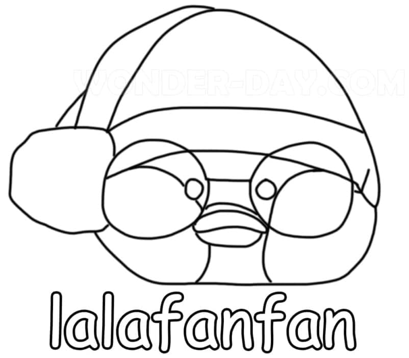 Desenho dePato LaLafanfan Para Crianças para colorir