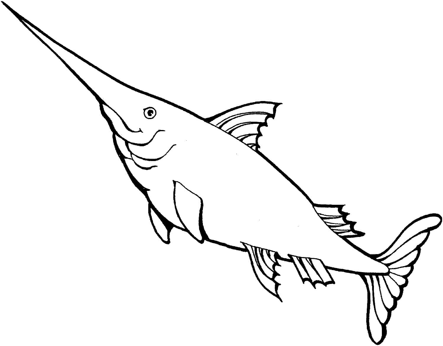 Desenho dePeixe Marlin Imprimível para colorir