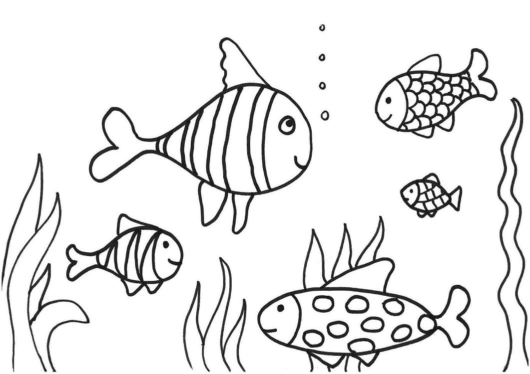 Desenho dePeixes Oceânicos para colorir