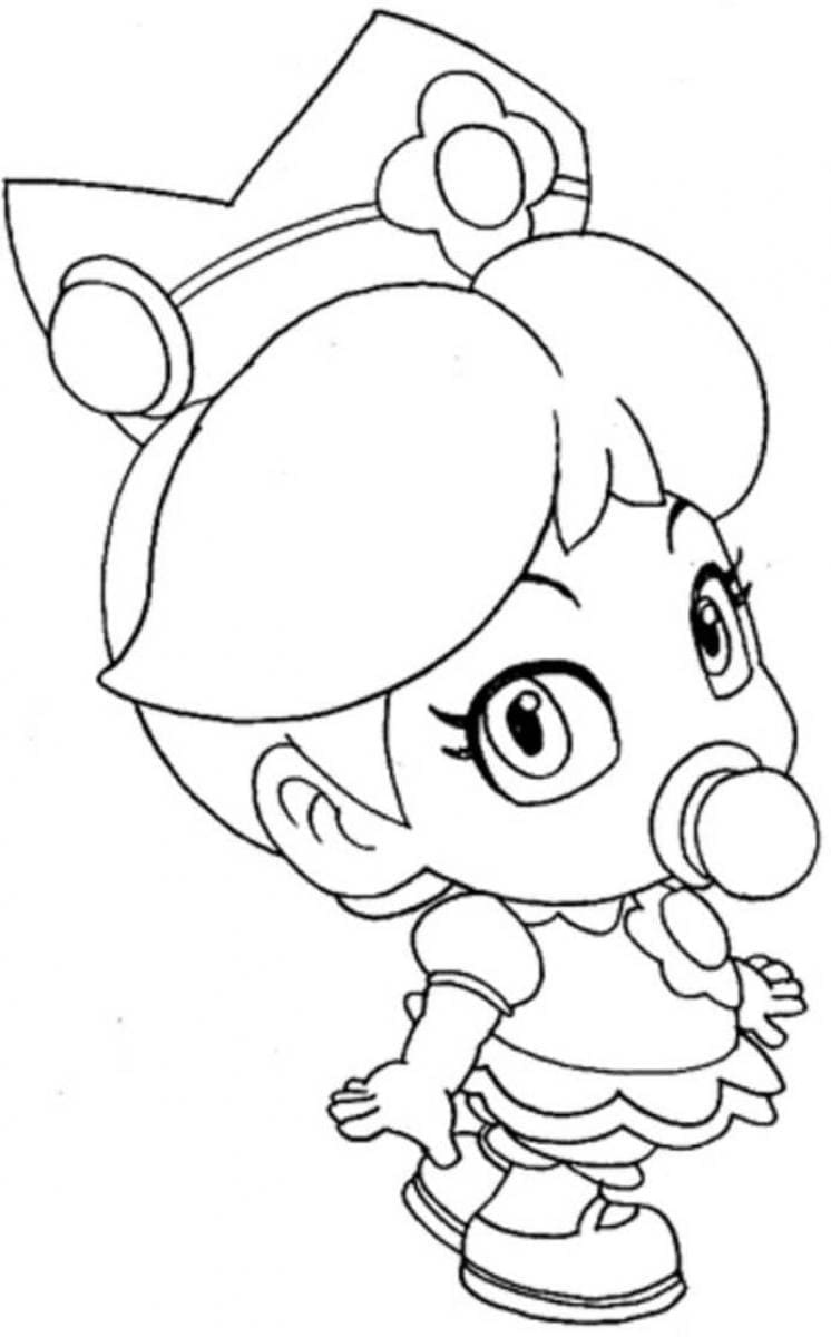 Desenho dePequena Princesa Peach para colorir