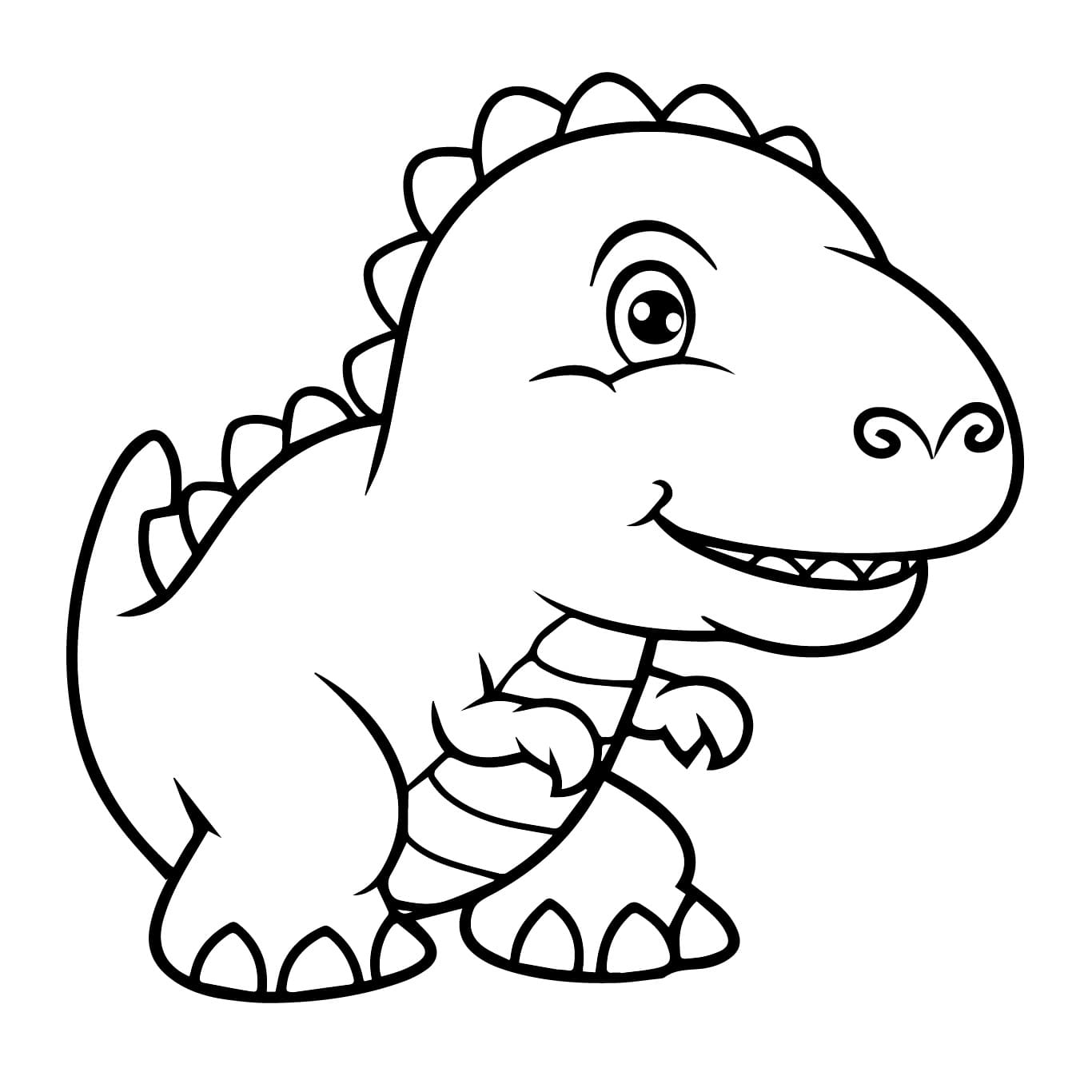 Desenho dePequeno Dinossauro para colorir