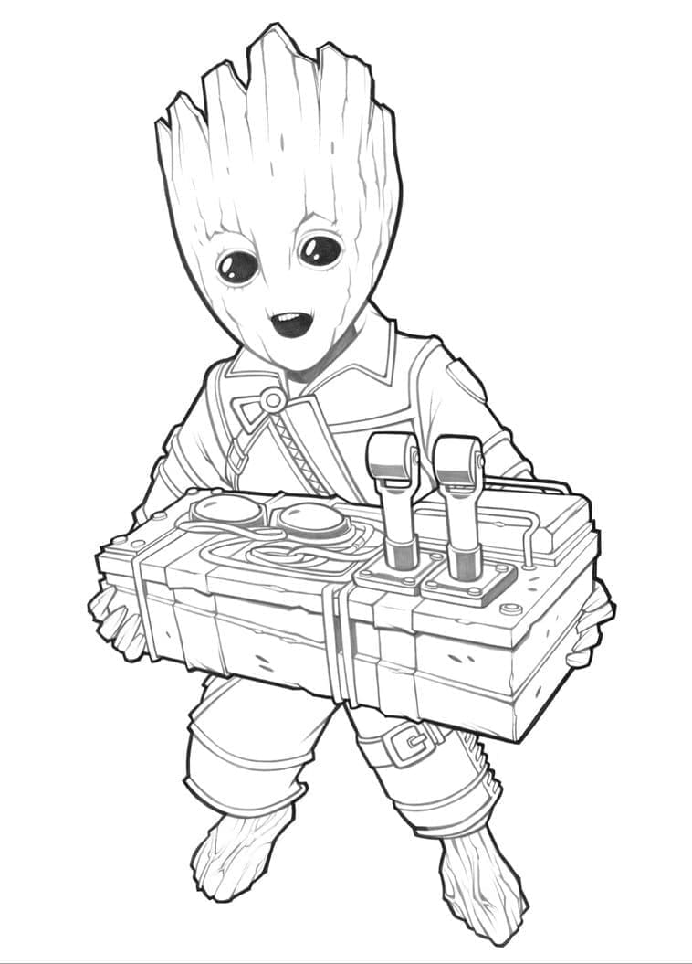 Desenho dePequeno Groot para colorir