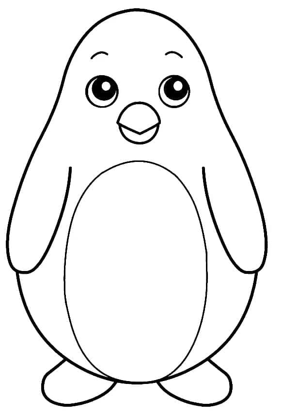 Desenho de Pequeno Pinguim para colorir