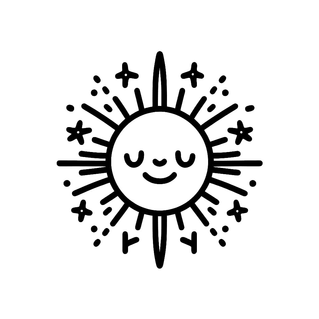 Desenho dePequeno Sorriso Do Sol para colorir