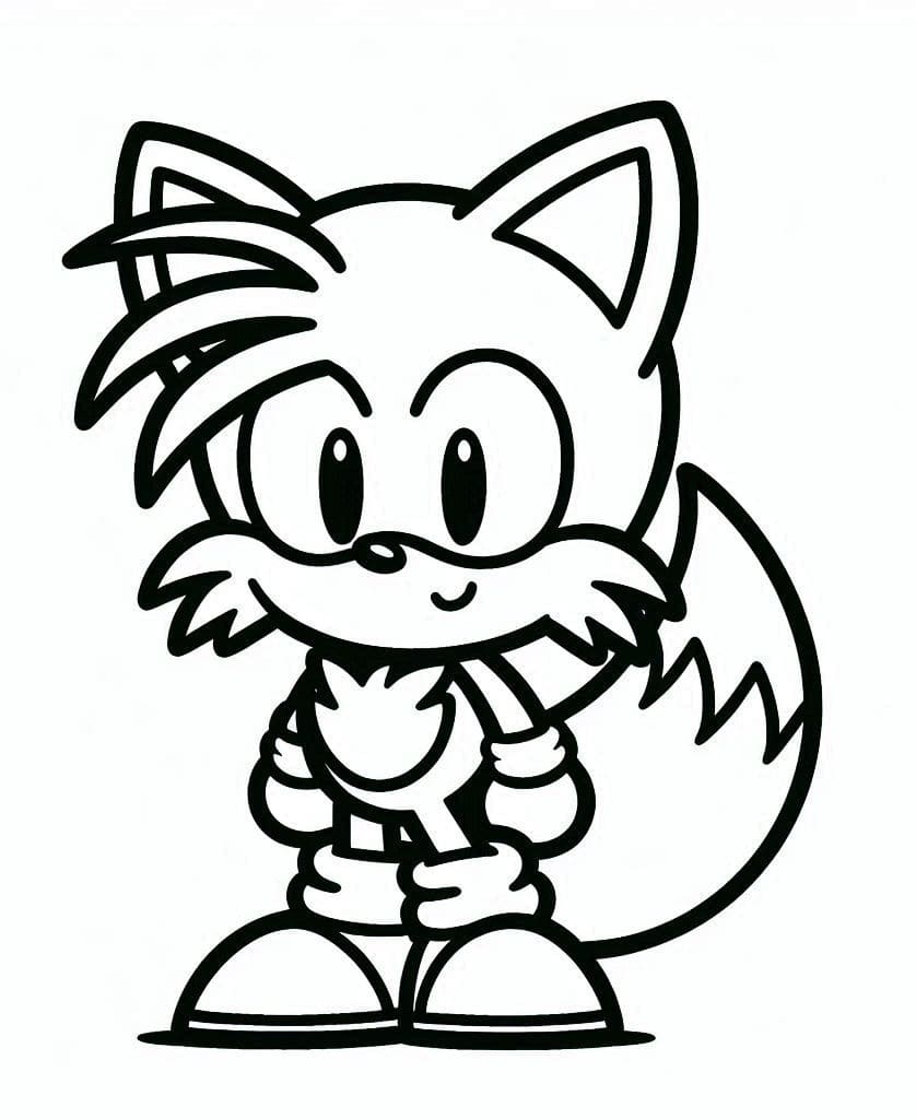 Desenho dePequeno Tails para colorir