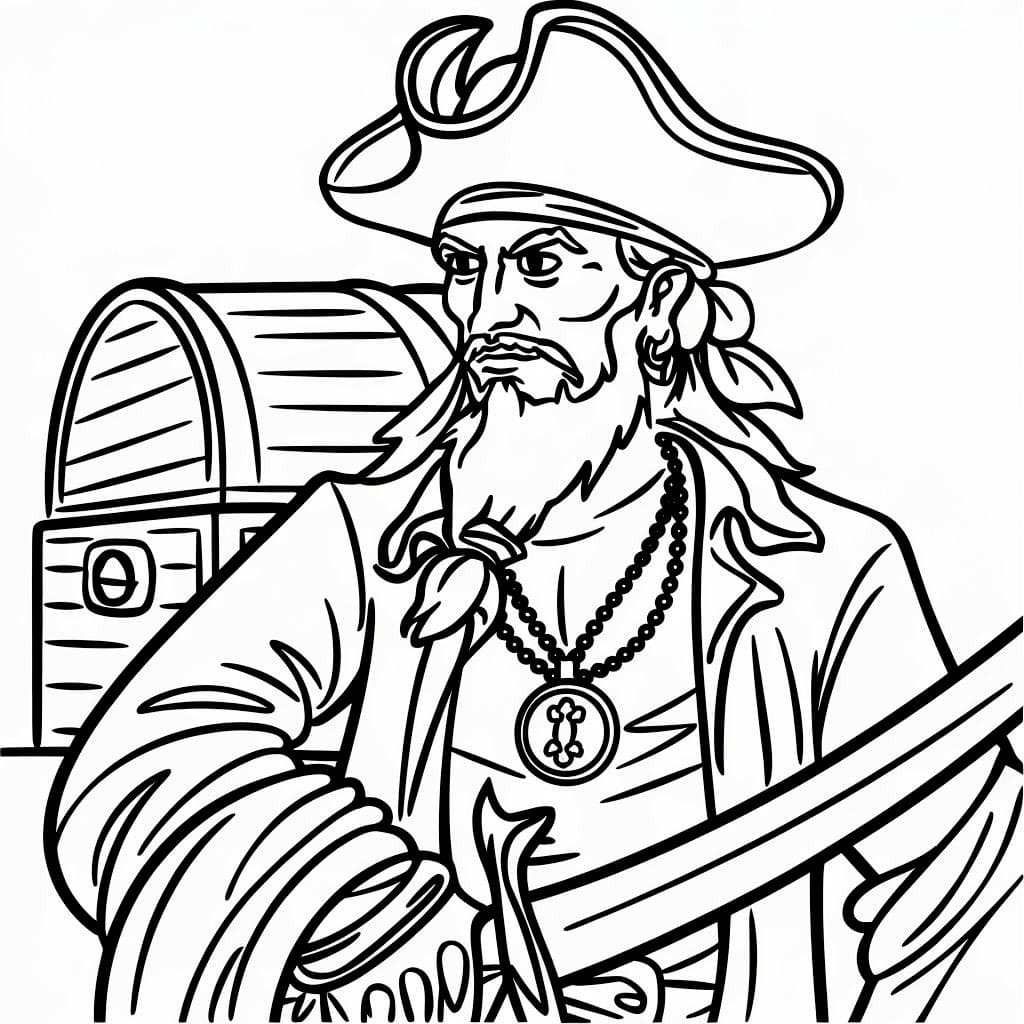 Desenho de Perigo Pirata para colorir