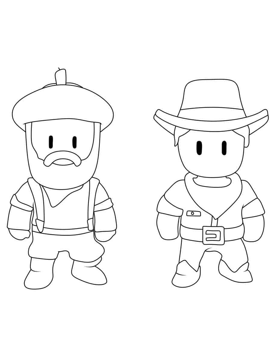 Desenho dePersonagens Stumble Guys para colorir