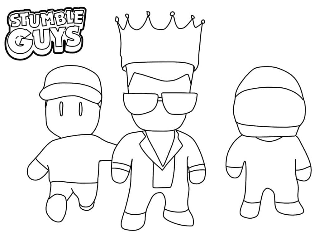 Desenho dePersonagens de Stumble Guys para colorir