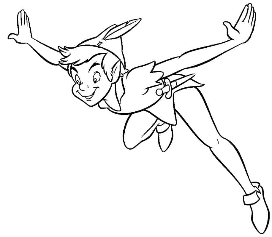 Desenho de Peter Pan Da Disney para colorir