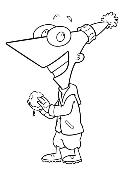 Desenho dePhineas de Phineas e Ferb para colorir