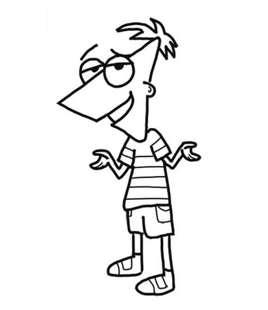 Desenho dePhineas para colorir