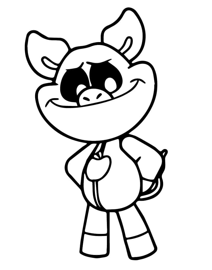 Desenho dePickyPiggy de Poppy Playtime para colorir