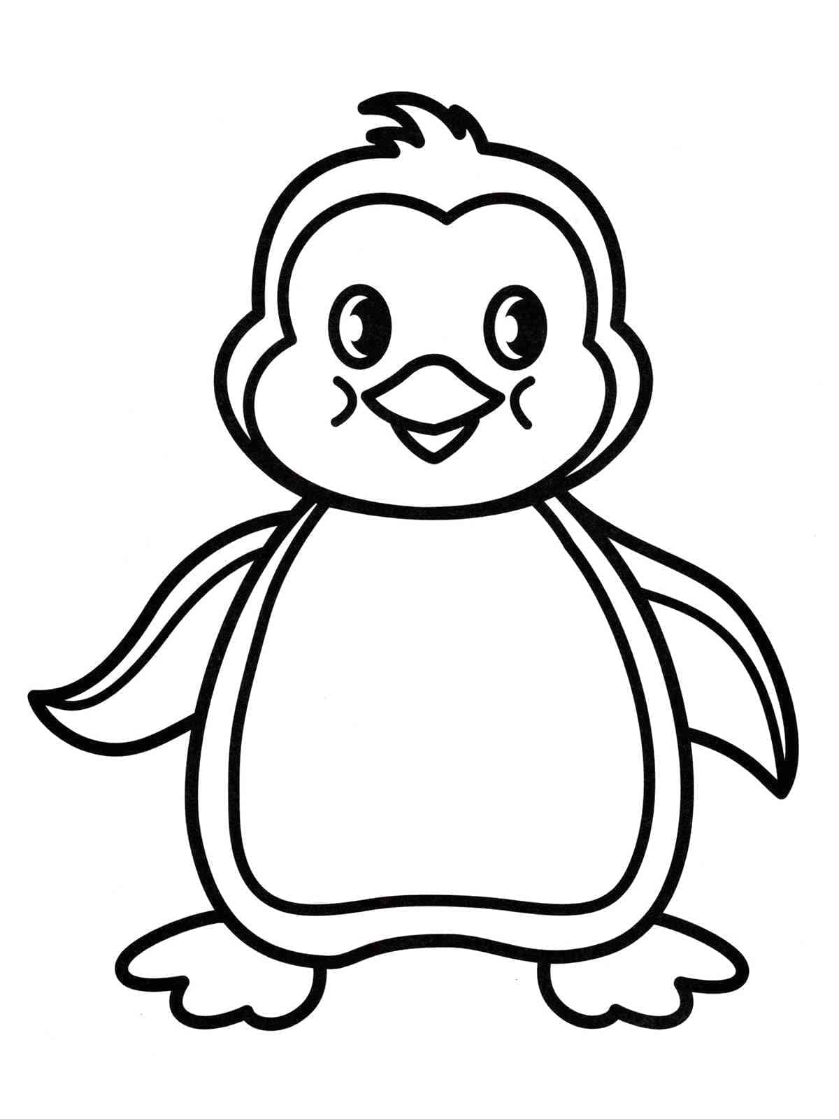 Desenho de Pinguim Feliz para colorir