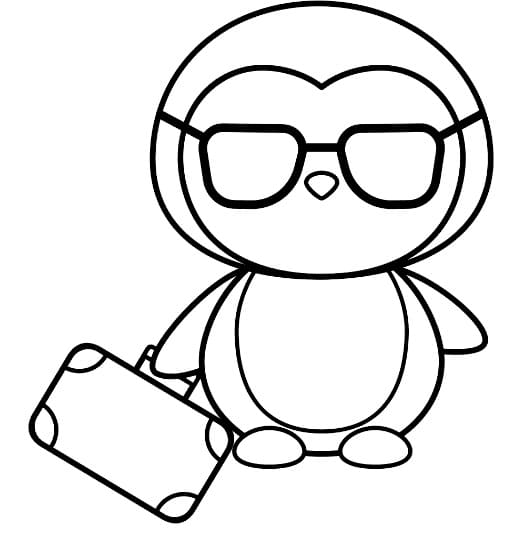 Desenho de Pinguim Muito Simples para colorir