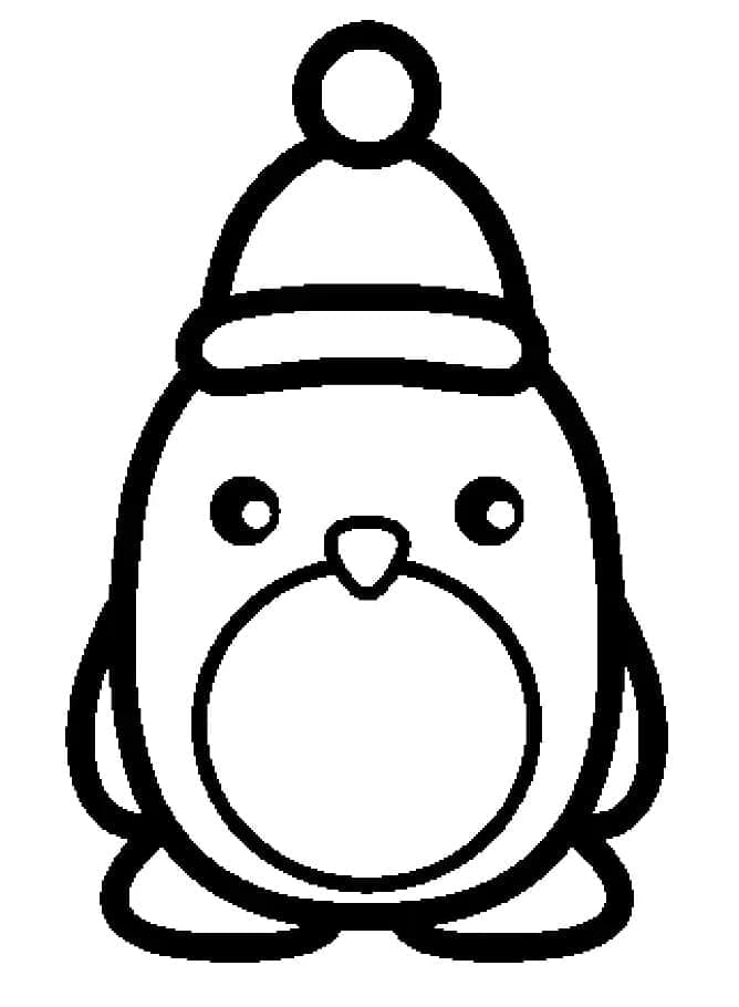 Desenho de Pinguim Simples para colorir