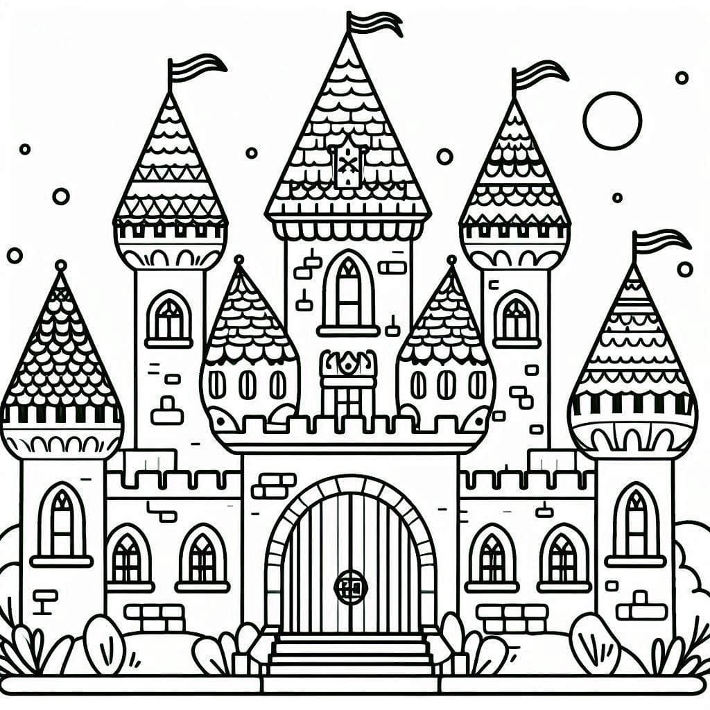 Desenhos de Castelo para colorir