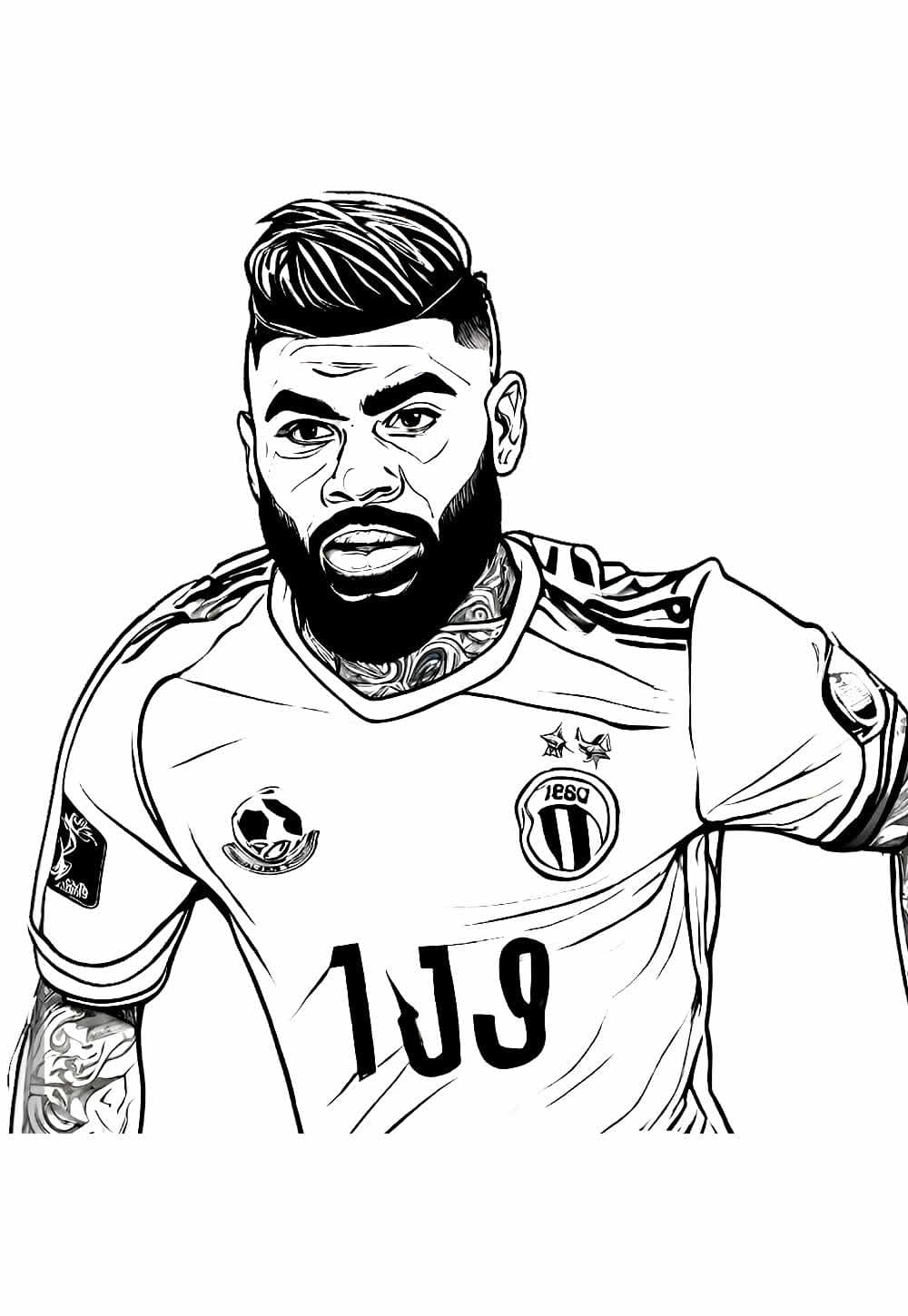 Desenho dePintura de Gabigol para colorir