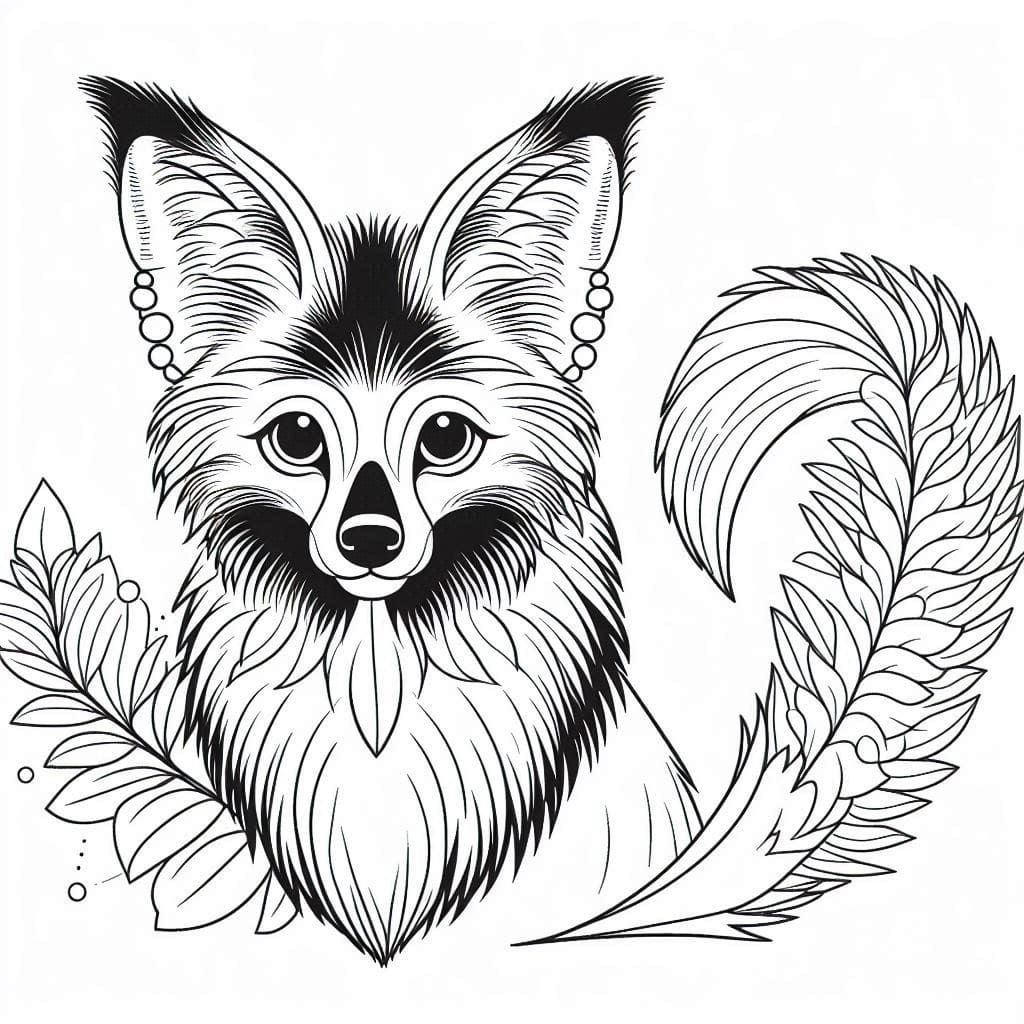 Desenho dePintura de Lobo-guará para colorir