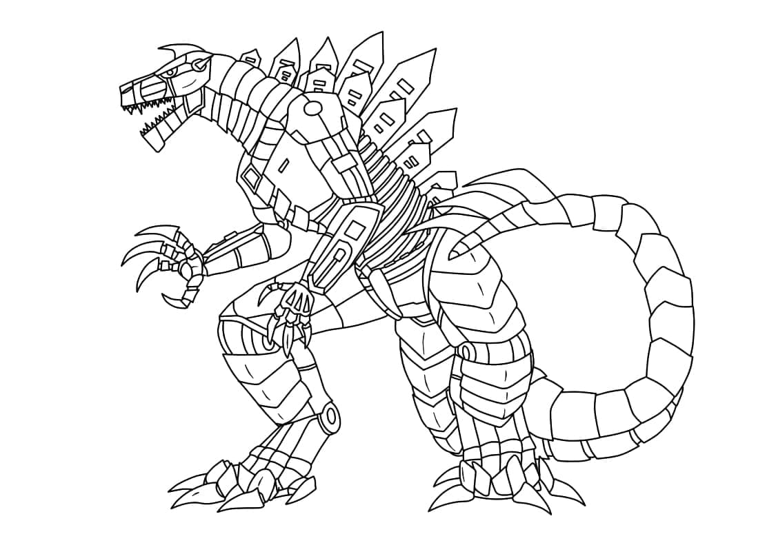 Desenho dePintura de Mechagodzilla para colorir