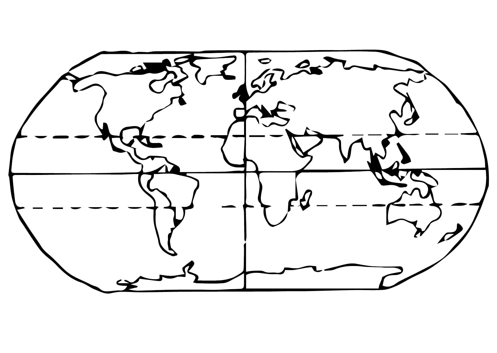 Desenho dePintura de Planisfério para colorir