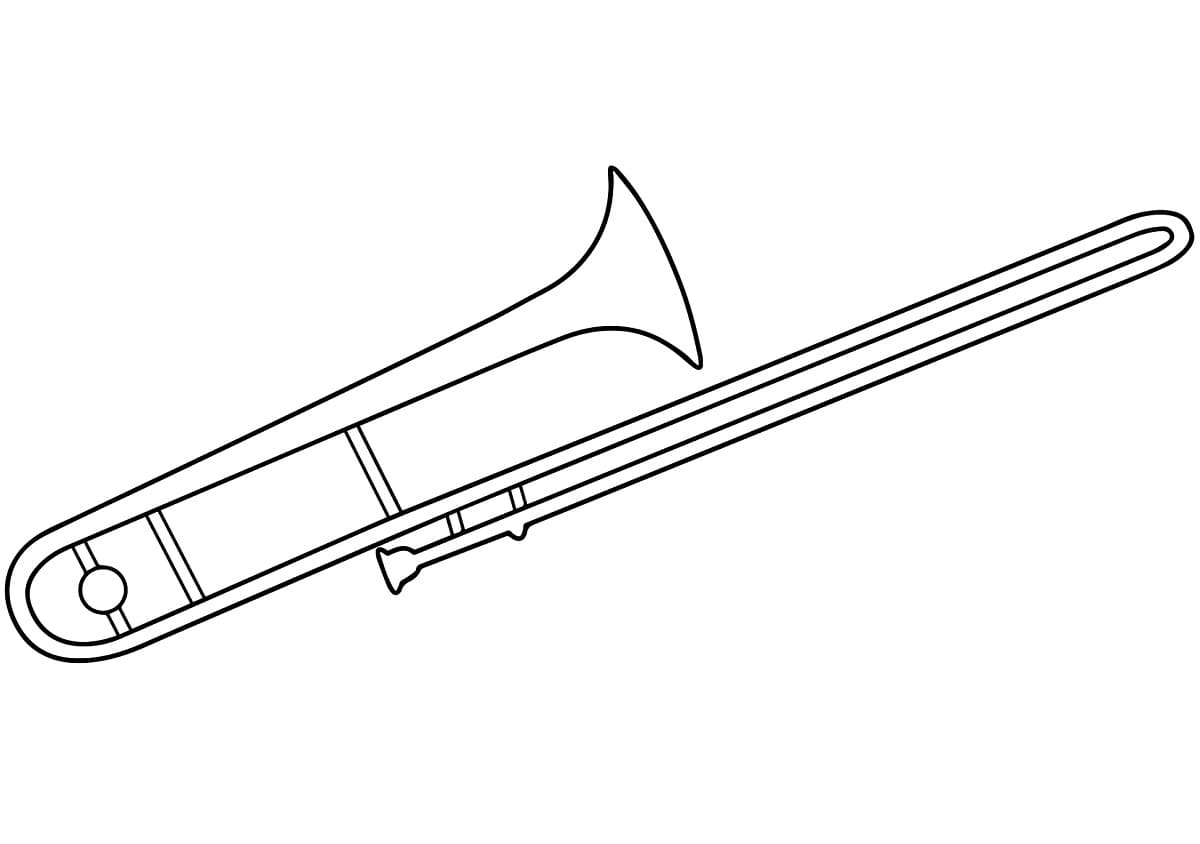 Desenho dePintura de Trombone para colorir