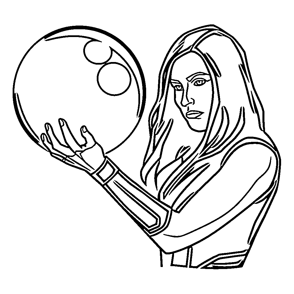 Desenho dePoder De Gamora para colorir