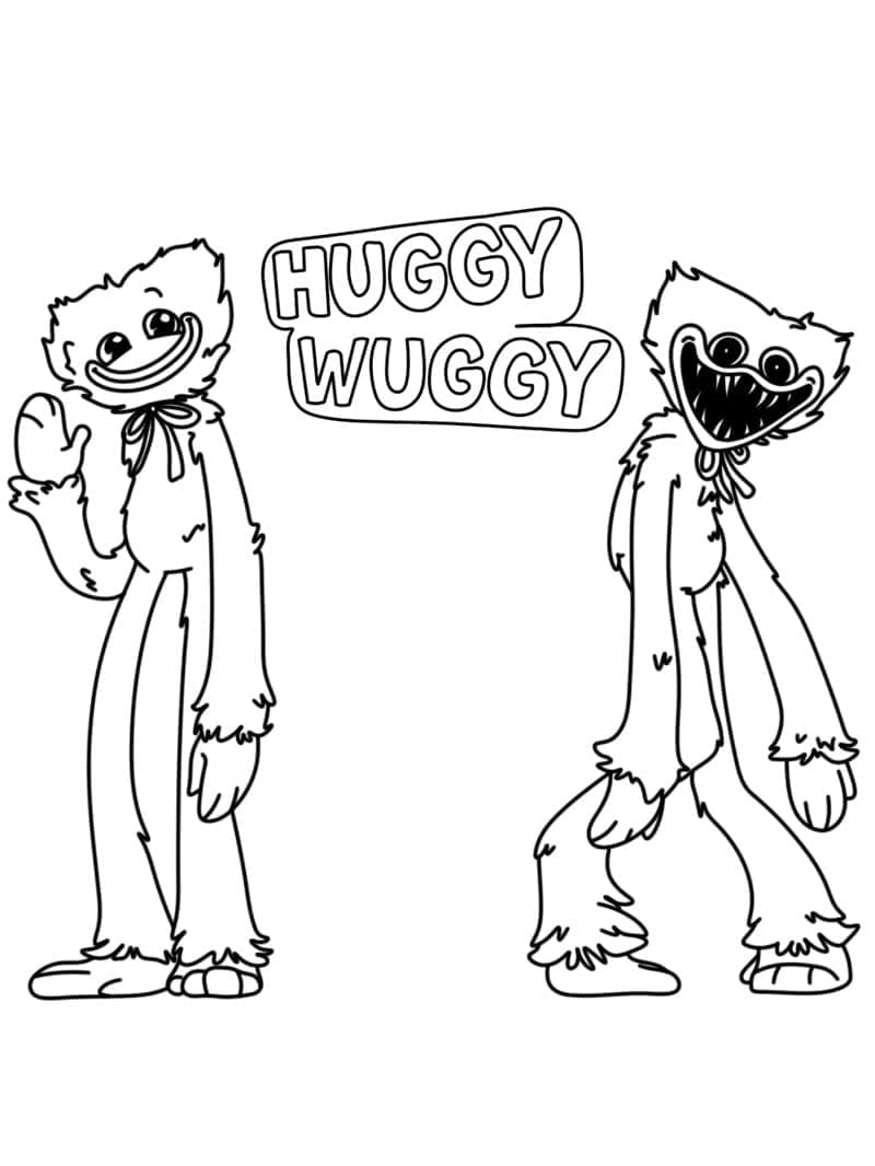 Desenho dePoppy Playtime Huggy Wuggy para colorir