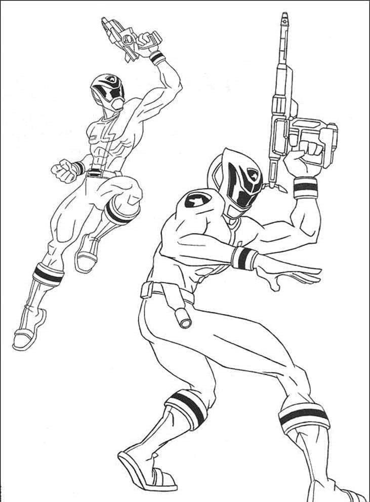 Desenho de Power Rangers SPD Azul para colorir